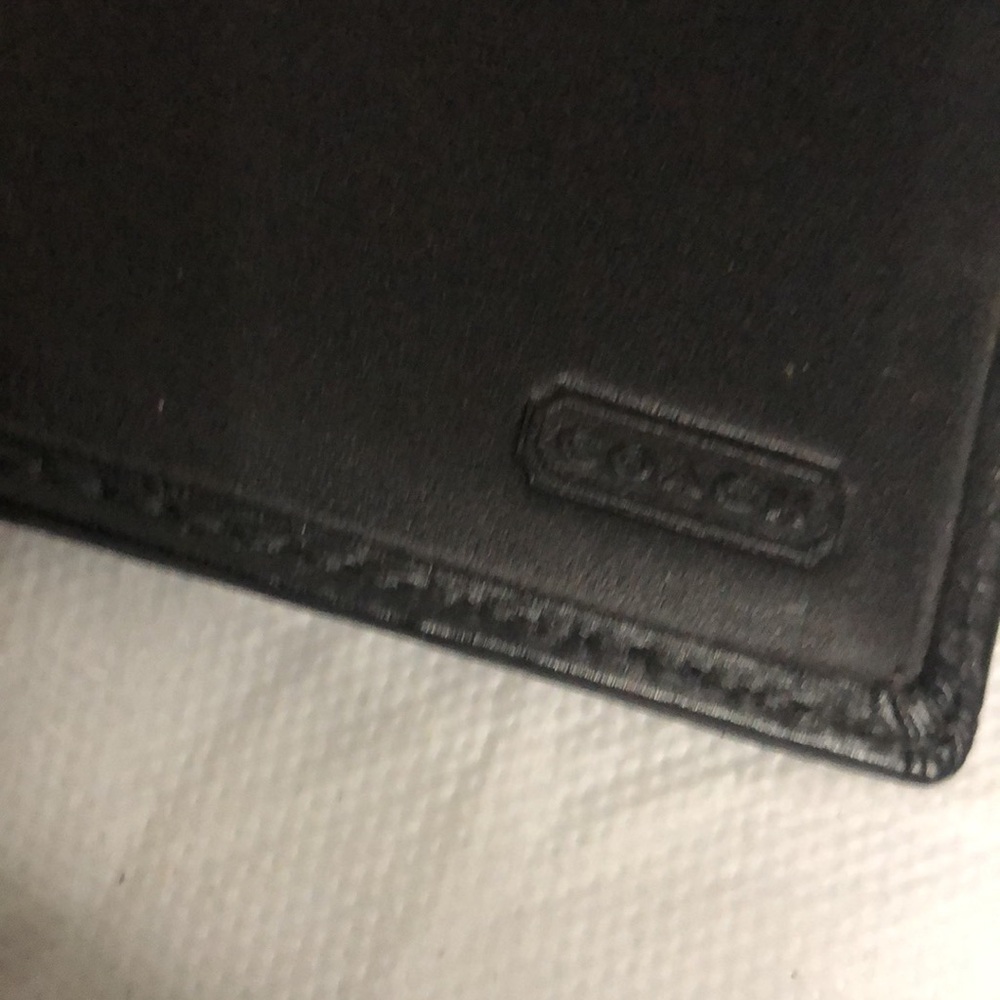 Coach Signature Jacquard Check Book Holder EUC - Picture 5 of 6